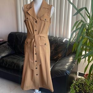 NWT CALVIN KLEIN SLEEVELESS BUTTON DOWN DRESS SIZE 10